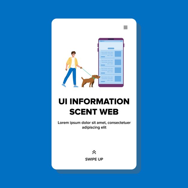 Vector web de información de usuario de olor