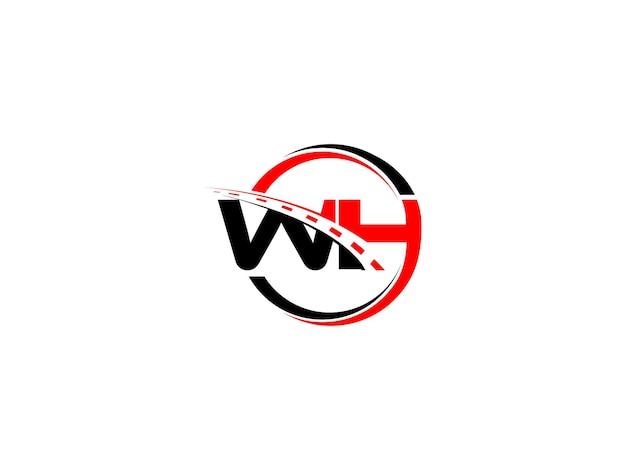 Vector wh y logotipo de transporte