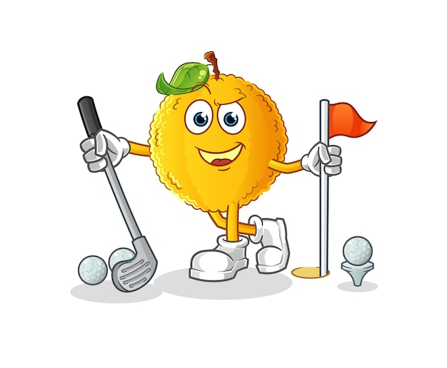 Vector de yaca jugando golf. personaje animado