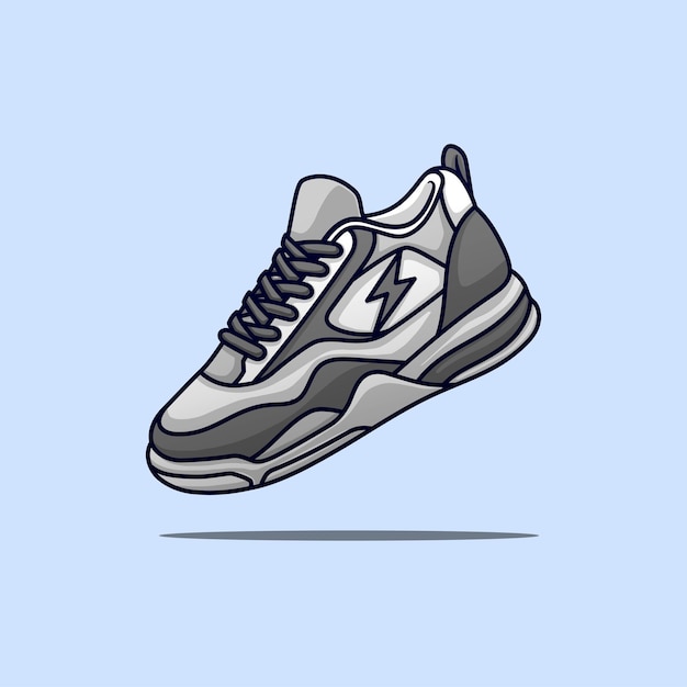 Vector de zapatillas de deporte de zapatos grises