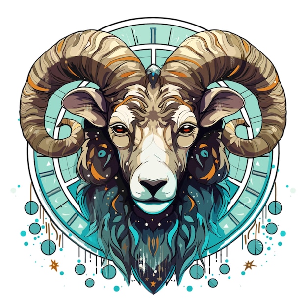 Vector del zodiaco sobre fondo blanco