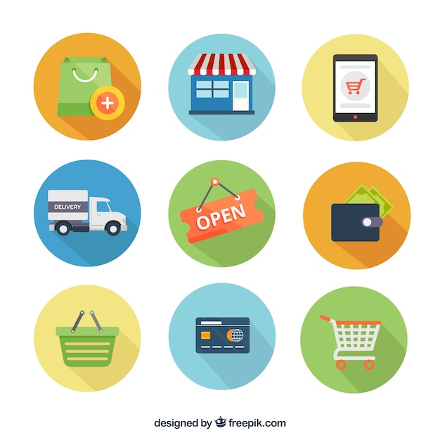 Vector vectores de compras