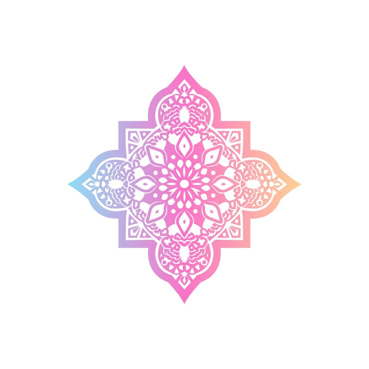 Vectores de diseño de mandalas coloridos