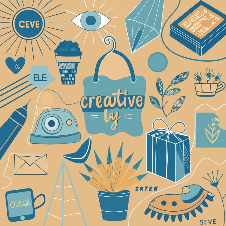 Vector los vectores de doodle de los productos de comercio electrónico