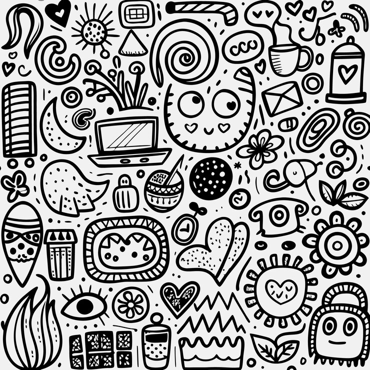 Vector los vectores de doodle de los productos de comercio electrónico