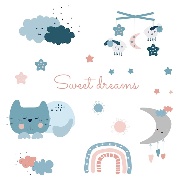 Vectores de dulces sueños