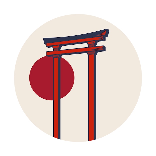 Vector vectores de estilo de tradición japonesa