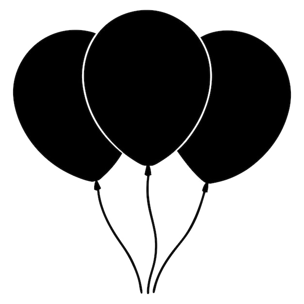 Los vectores de globo dibujados a mano y los vectores de balón únicos y simples están aislados
