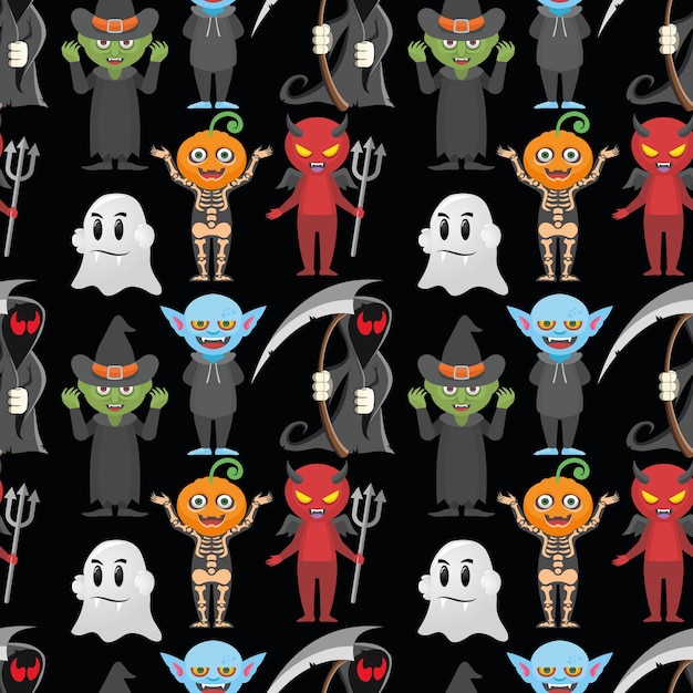 Vector los vectores de halloween, las ilustraciones, los emojis y los patrones