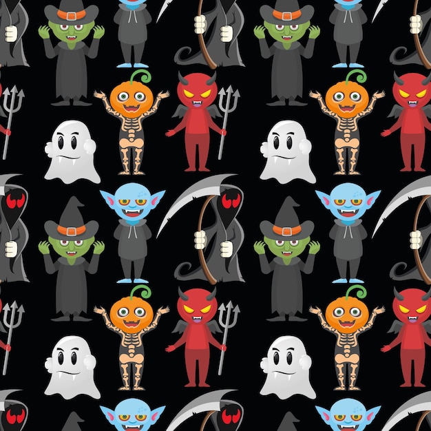 Los vectores de Halloween, las ilustraciones, los emojis y los patrones