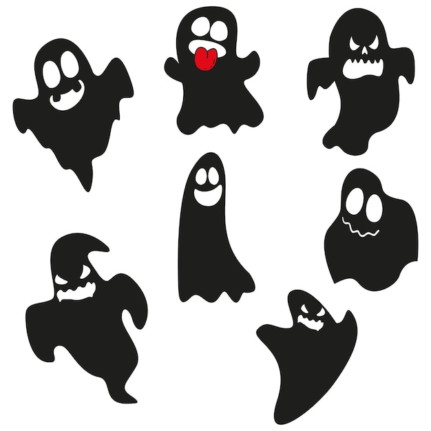 Los vectores de halloween, las ilustraciones, los emojis y los patrones