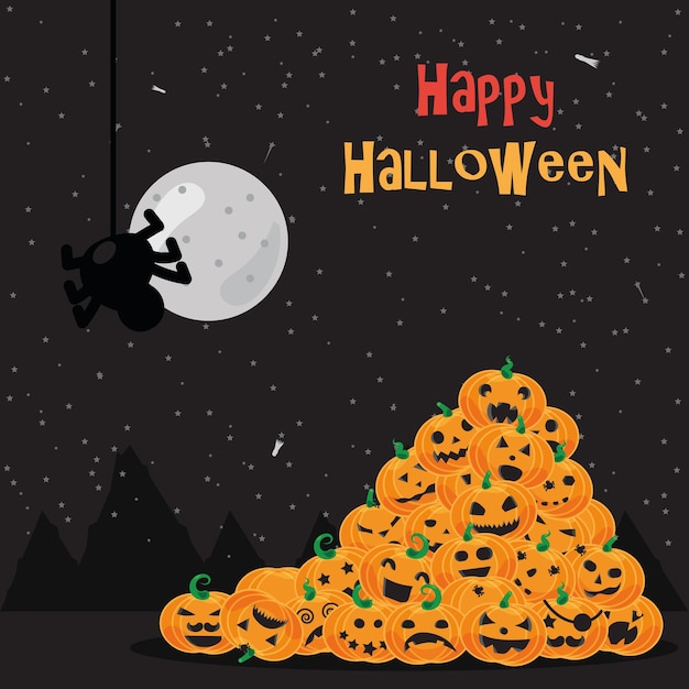 Los vectores de halloween, las ilustraciones, los emojis y los patrones