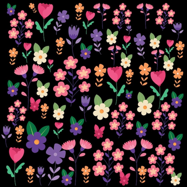 Vectores de ilustración de flores semejantes
