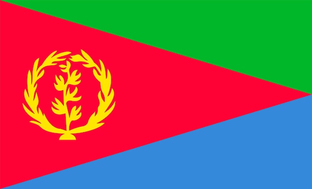 Vectores de ilustraciones de diseño de bandera de Eritrea