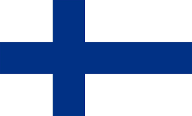 Vectores de ilustraciones de diseño de bandera de Finlandia
