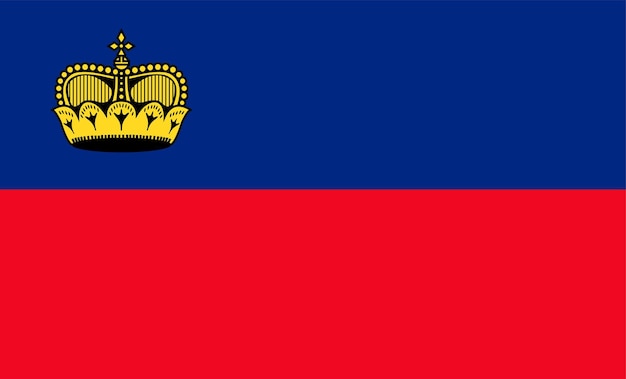 Vectores de ilustraciones de diseño de bandera de Liechtenstein