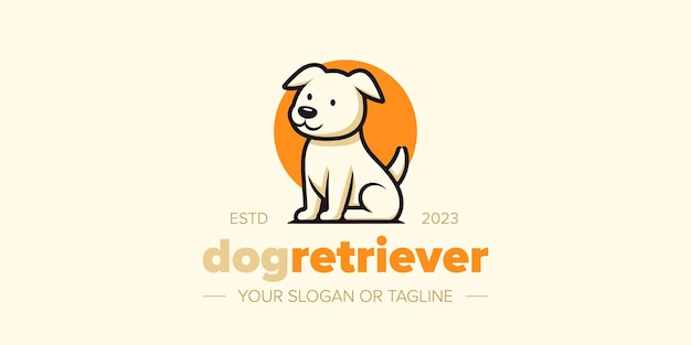 Vector los vectores de labrador retriever elevan la marca de mascotas para tiendas, casas y clínicas