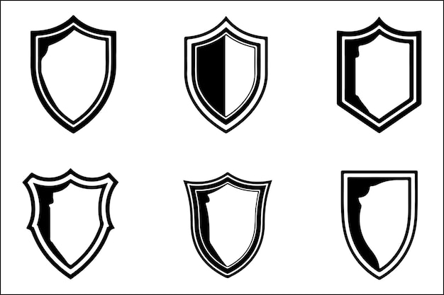 Vectores de logotipo de escudo premium para uso comercial