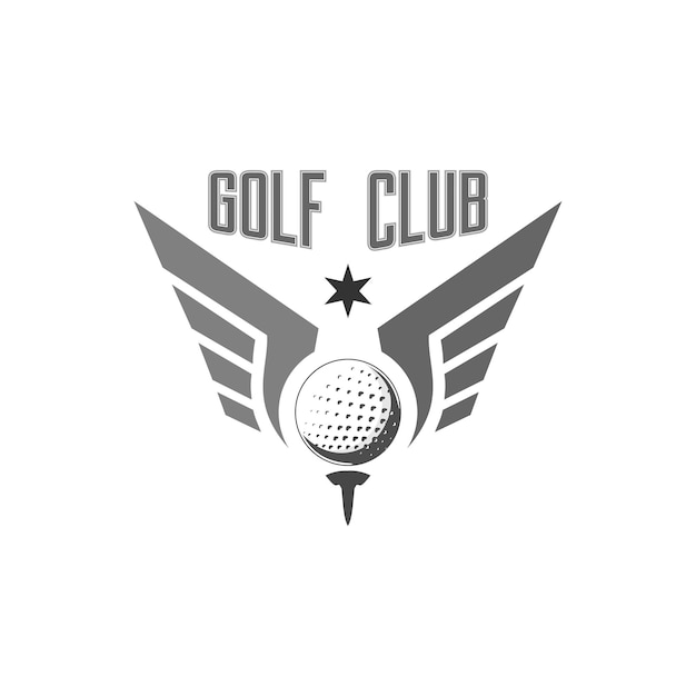 Vectores de logotipo de golf aptos para club de golf