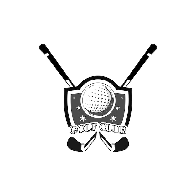 Vectores de logotipos de golf aptos para ilustraciones de palos de golf