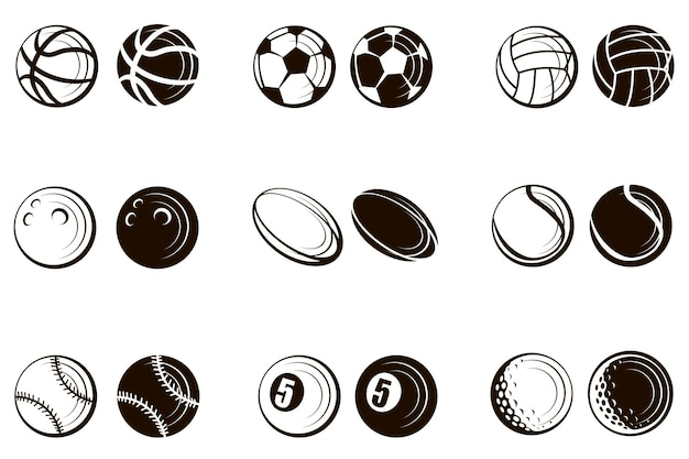 Vectores pelotas de deportes