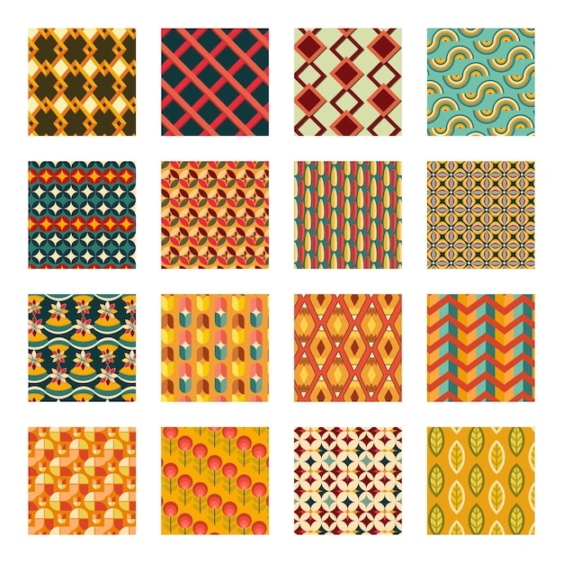 Vectores planos de patrones de ropa