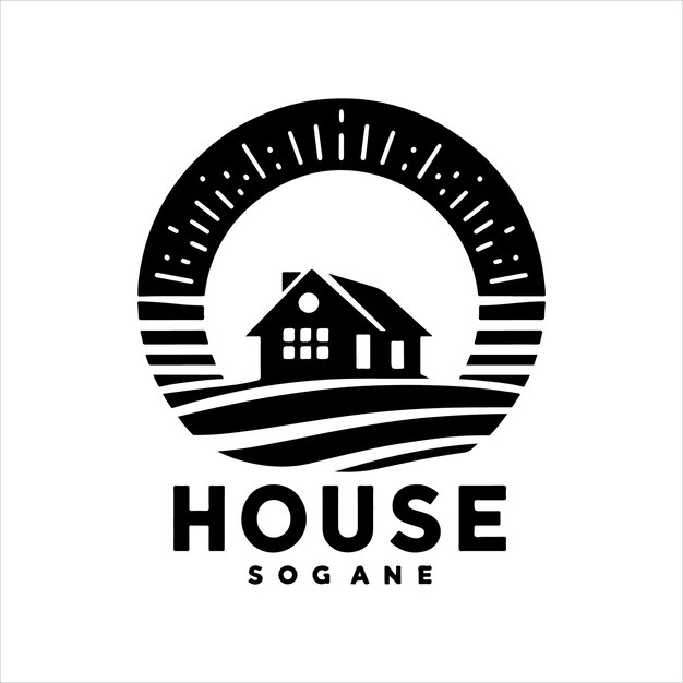 Vectores de silueta creativos de Sunset House Ideales para diseños de camisetas