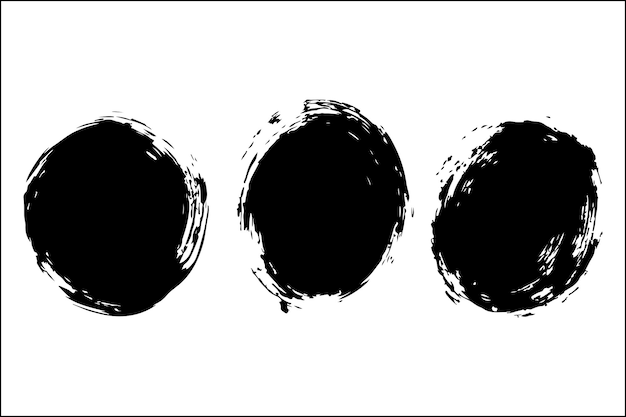 Vectores de trazos de pincel de tinta en negrita para diseños únicos