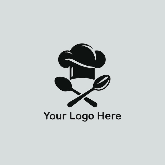 Vectorización del tipo de logotipo de la cabeza del chef