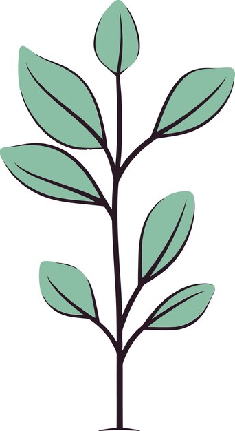 Vectorized Garden Whispers Ilustraciones de plantas en SerenityBotanic Wonderland Explorando las plantas en Vec