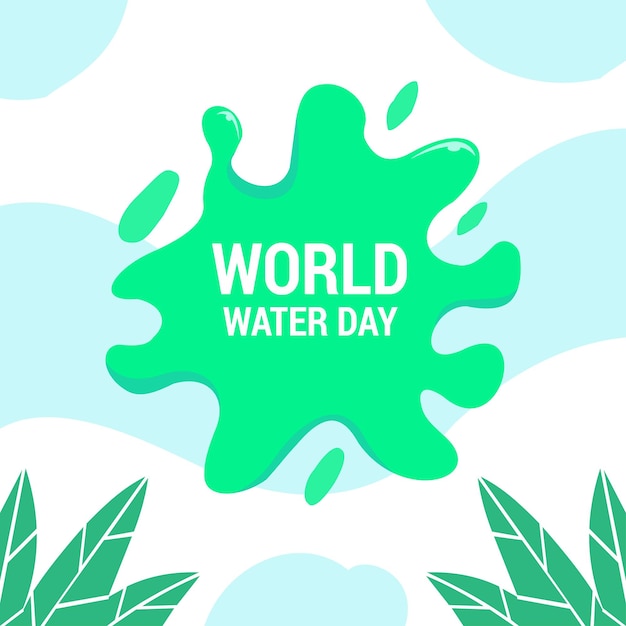 Vector vectorwatersplash día mundial del agua fondo vectorial ahorrar agua