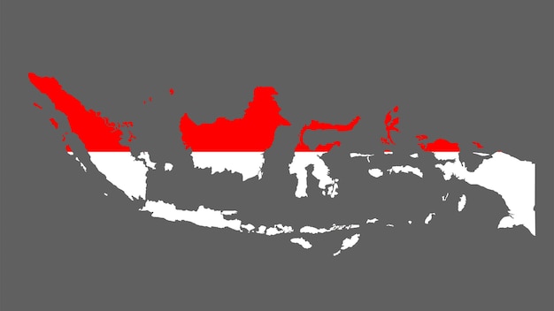 Vector vectot de fondo del mapa de indonesia