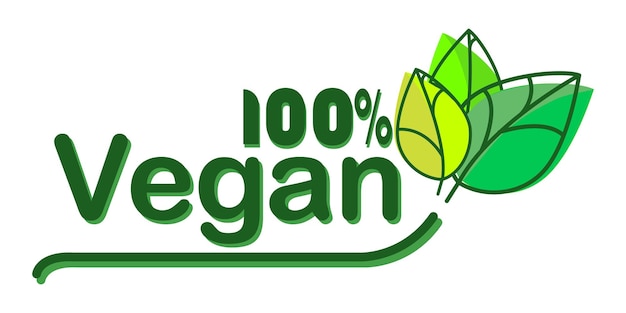 Vegan Bio Ecology Logotipo orgánico y etiqueta de icono Icono de hoja verde sobre fondo blanco