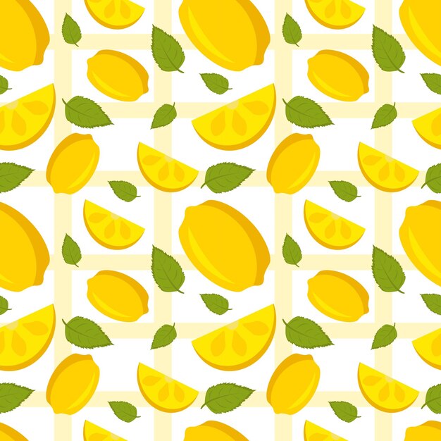 Vegetariano, Frutas y Verduras Diseño de Patrones Sin Fisuras Ilustración de Fondo de Dibujos Animados Planos