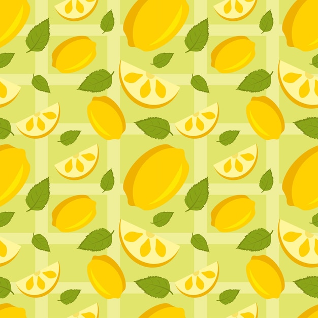 Vegetariano, Frutas y Verduras Diseño de Patrones Sin Fisuras Ilustración de Fondo de Dibujos Animados Planos