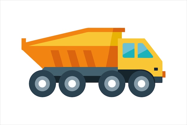 Vehículo de construcción articulado Hauler Ilustración de obra de arte vectorial