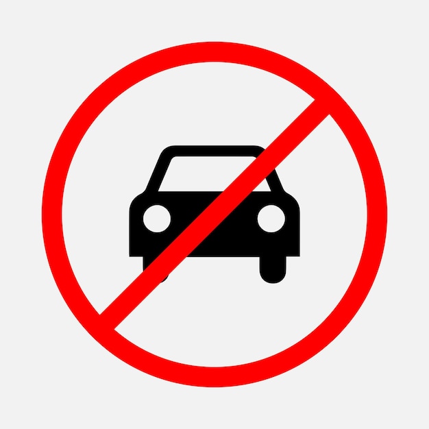 Vector vehículo prohibido