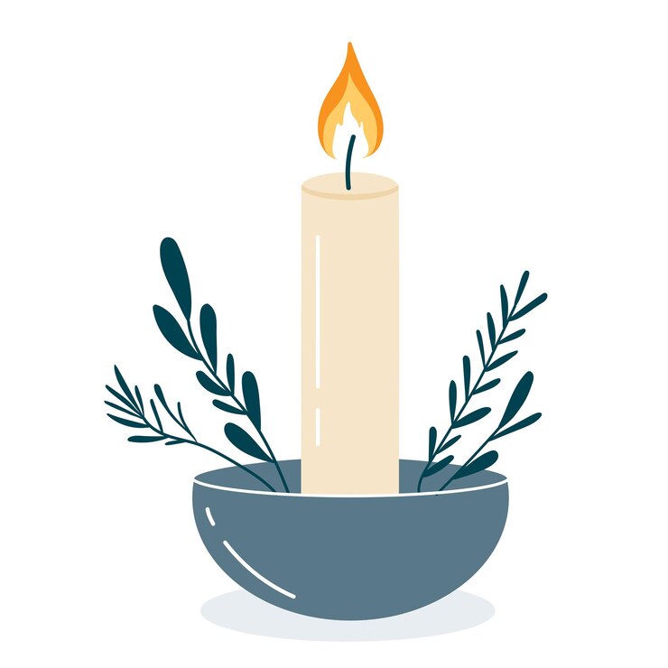 Vela aromática con hierbas esenciales