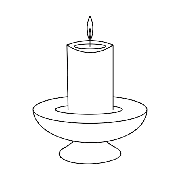Vela continua dibujo de una línea de la ilustración vectorial de la línea exterior