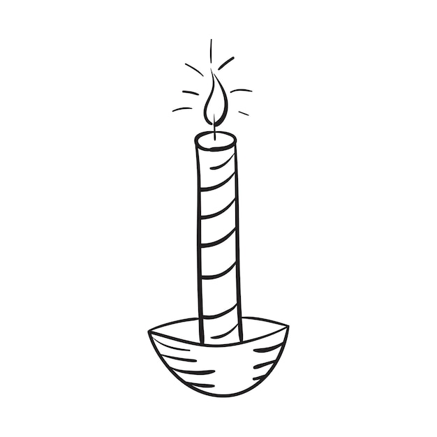 Vela con icono de llama