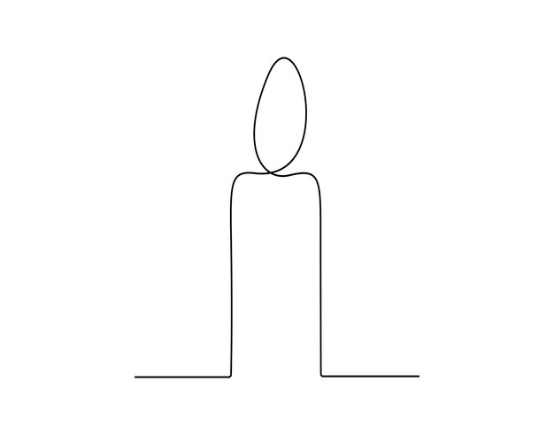 Vela en una línea continua dibujando ilustración vectorial pro vectorial