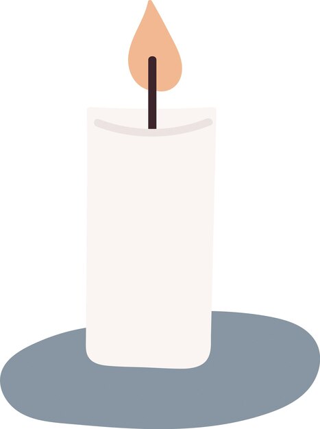 Vela En La Placa Ilustración Vectorial