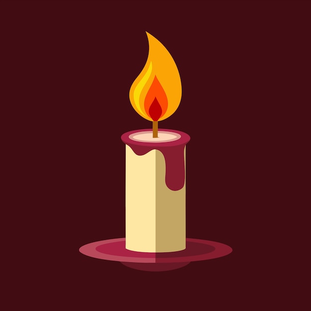 una vela que está encendida con una llama en ella