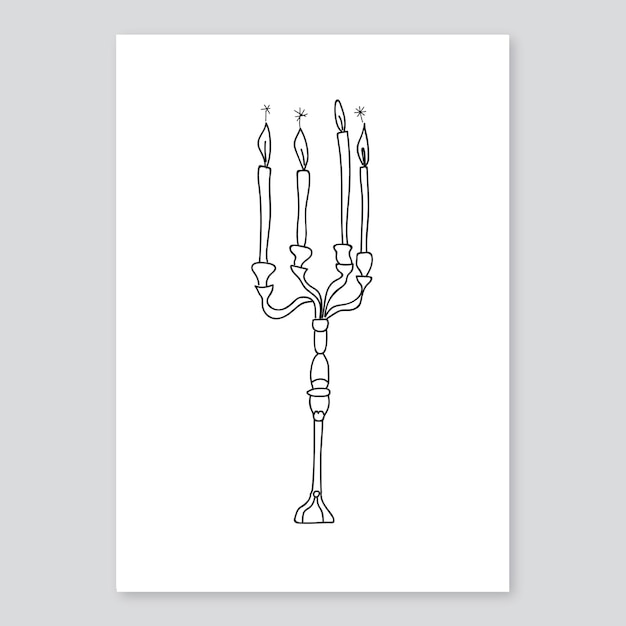 Velas ilustradas a mano Ilustración real