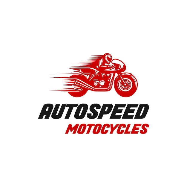 Velocidad de conducción para el diseño del logotipo de la motocicleta