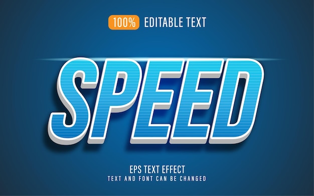 Vector velocidad de efecto de texto editable