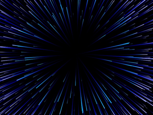 Vector velocidad espacial. rayos o líneas dinámicas starburst abstractas.