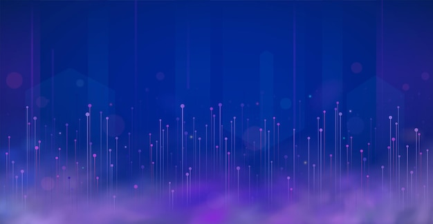 Velocidad de flujo de datos digitales AI flujo de información de grandes datos Concepto de transmisión de datos inalámbrica