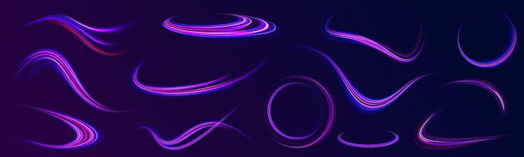 Vector velocidad de fondo de luz curva de torbellino de velocidad vector línea de borde de rotación de fondo abstracto