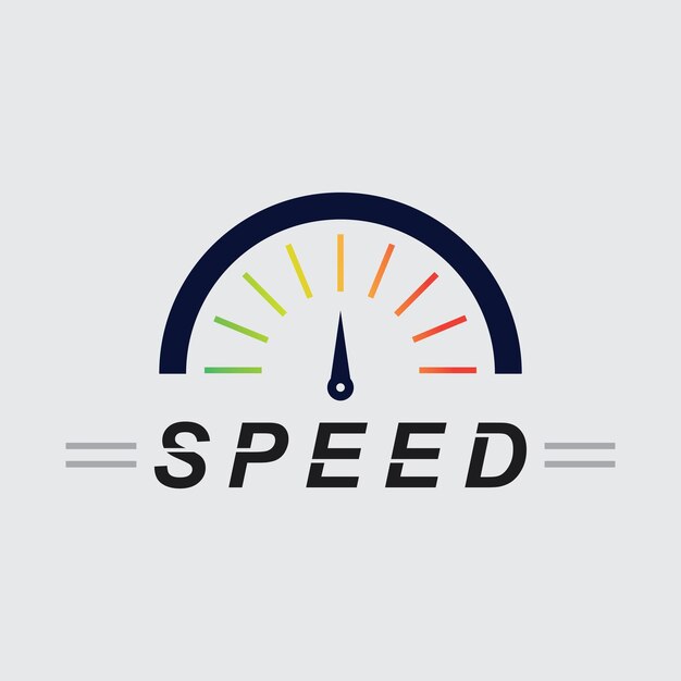 Velocidad logo diseño silueta velocímetro símbolo icono vectorspeed Auto coche Logo plantilla vector ilustración icono diseño